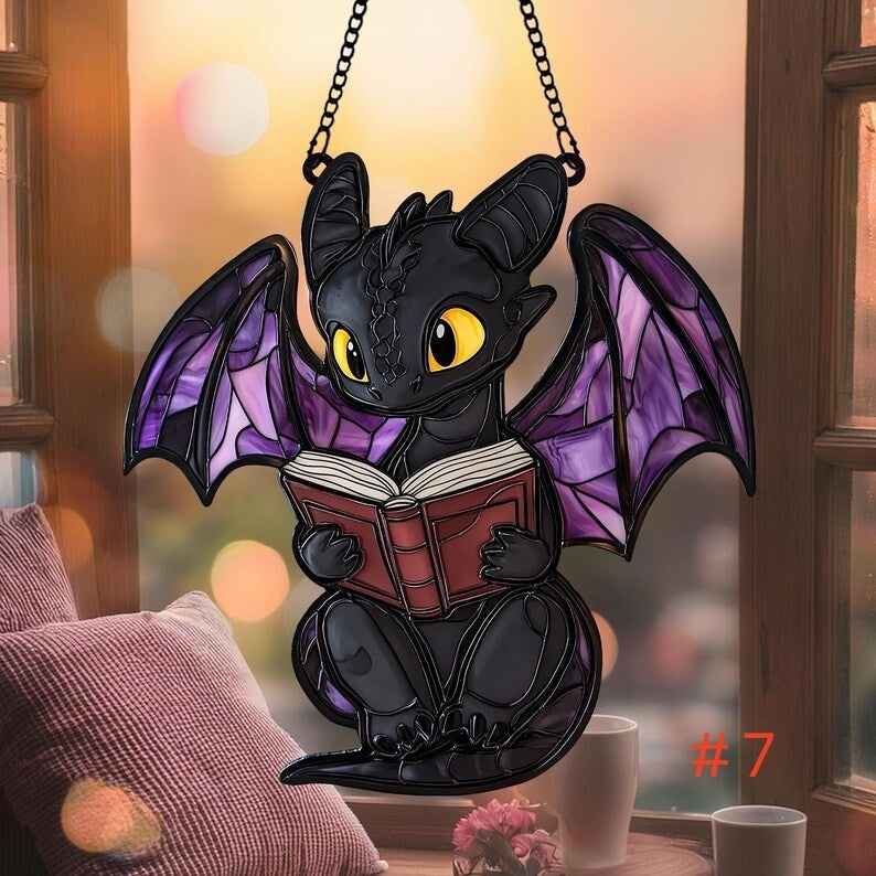 🔥🔥2025 Mother's Day Gift 50% Off--Cute Book Dragon Suncatcher Ornament