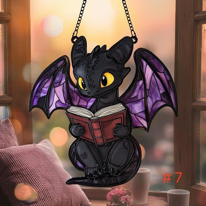 🔥🔥2025 Mother's Day Gift 50% Off--Cute Book Dragon Suncatcher Ornament