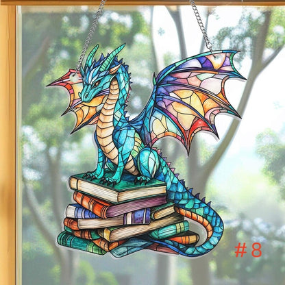 🔥🔥2025 Mother's Day Gift 50% Off--Cute Book Dragon Suncatcher Ornament