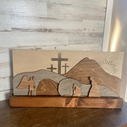 🔥🔥2025 Easter 50% Off--Wooden Layered Resurrection Scene