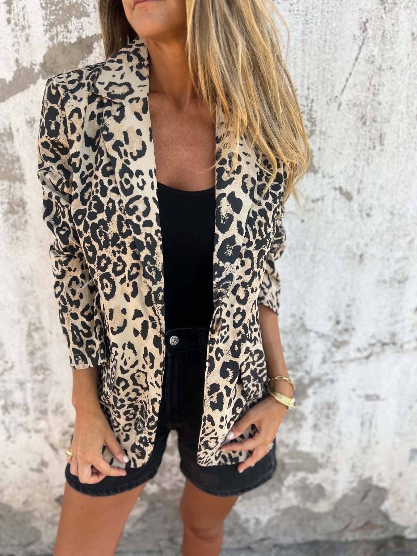 Leopard Print Suit Jacket