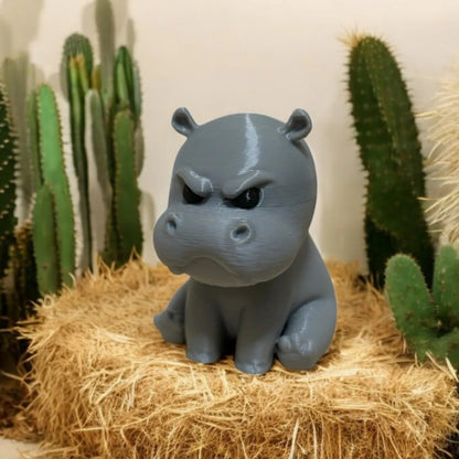 🦛😠Grumpy Little Hippo Figurine