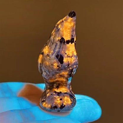 New Natural Emberlite Crow Statue Handcrafted