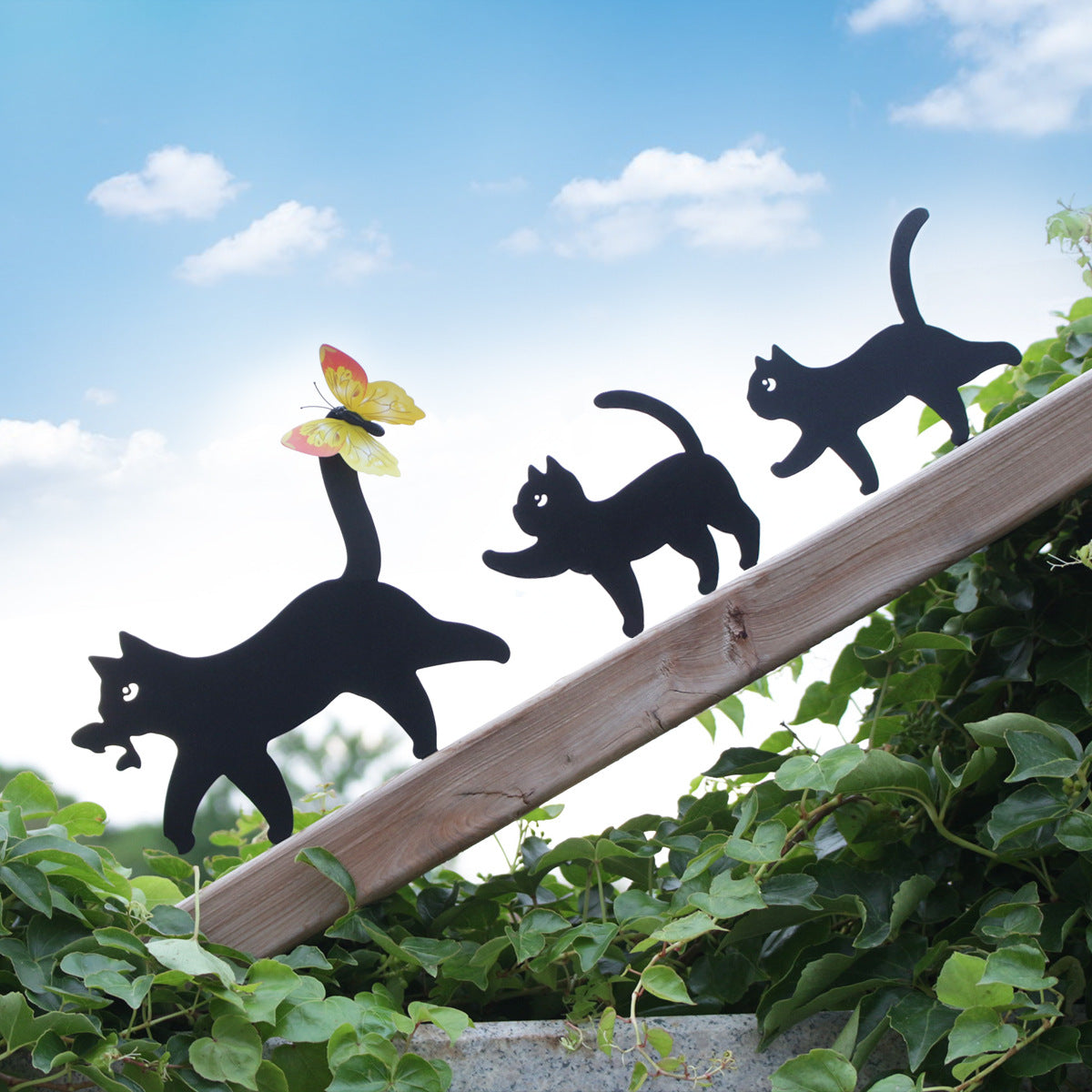 🐈‍⬛ Black Cat Silhouette Garden Decor (Set of 3)