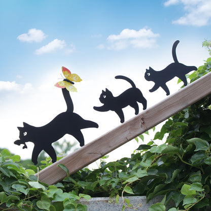 🐈‍⬛ Black Cat Silhouette Garden Decor (Set of 3)