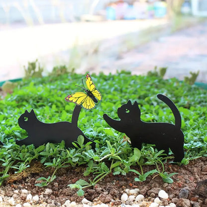 🐈‍⬛ Black Cat Silhouette Garden Decor (Set of 3)