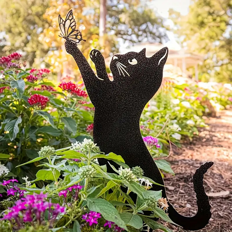 🐈‍⬛ Black Cat Silhouette Garden Decor (Set of 3)