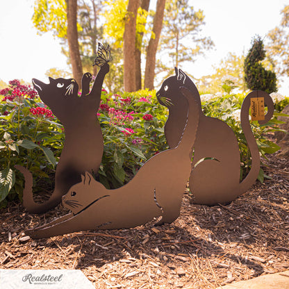 🐈‍⬛ Black Cat Silhouette Garden Decor (Set of 3)