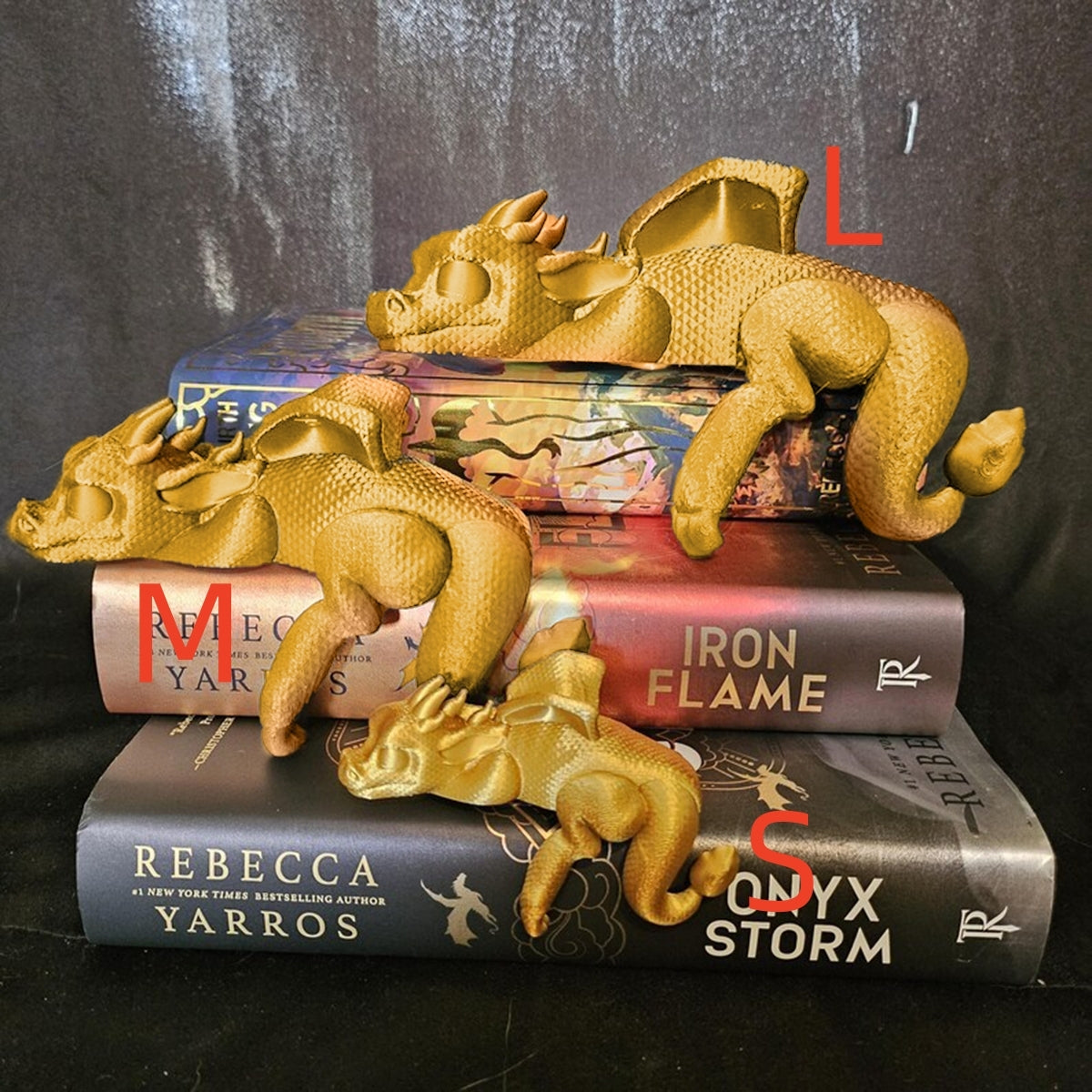 🔥🔥2025 Mother's Day Gift 50% Off--📚3D Printing Sleeping Bookshelf Dragon