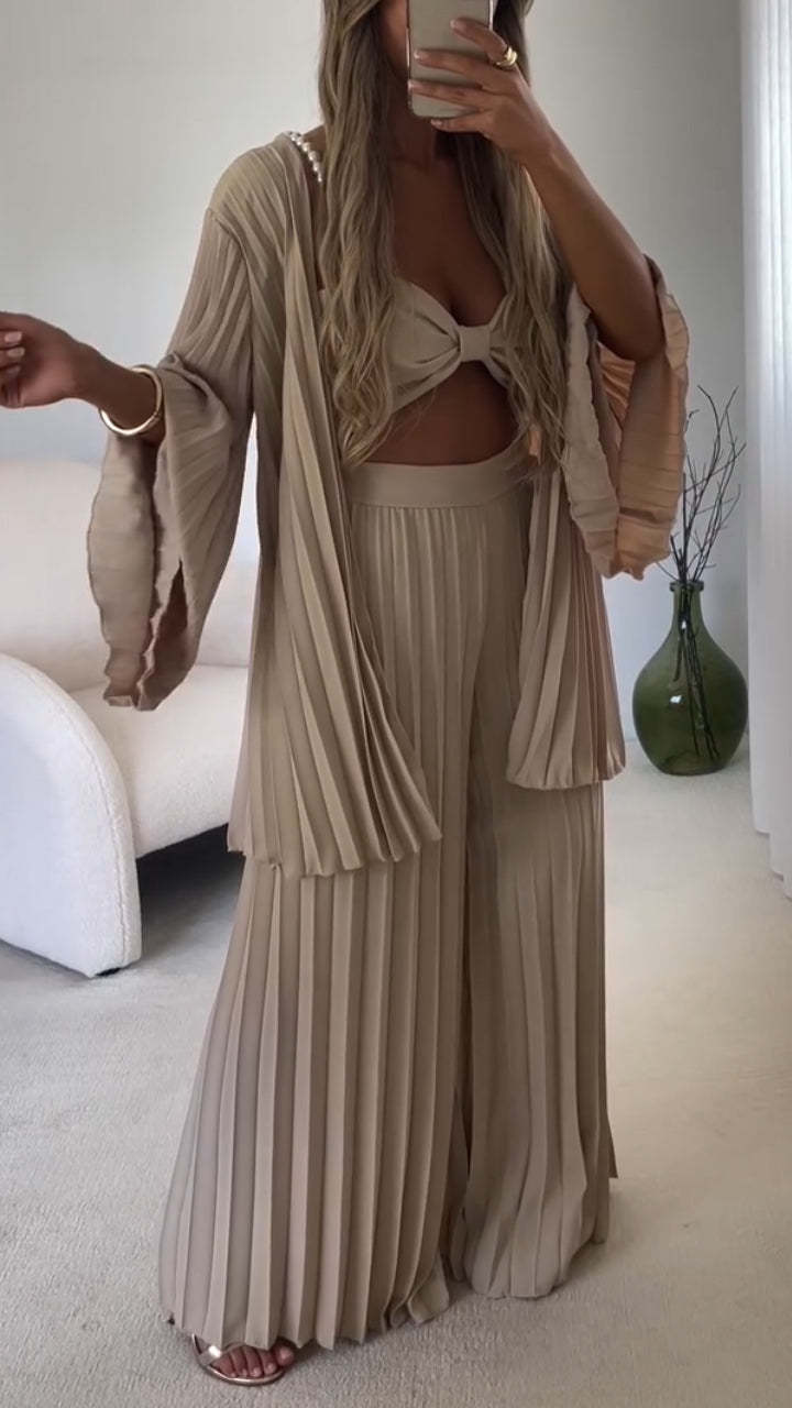 Pleated Casual Three-piece Suit