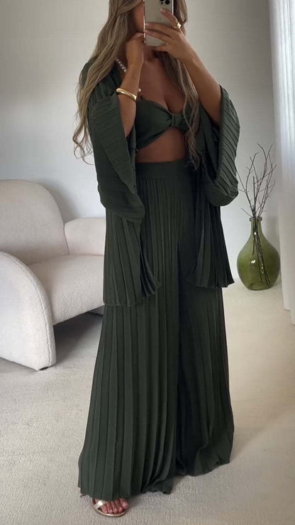 Pleated Casual Three-piece Suit