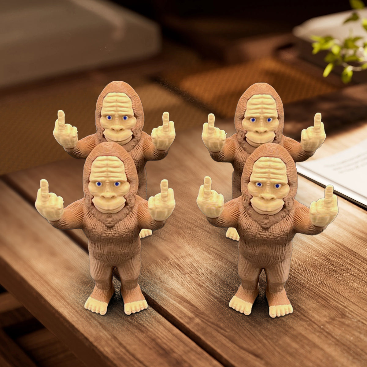 😎Funny Middle Finger Bigfoot Ornament