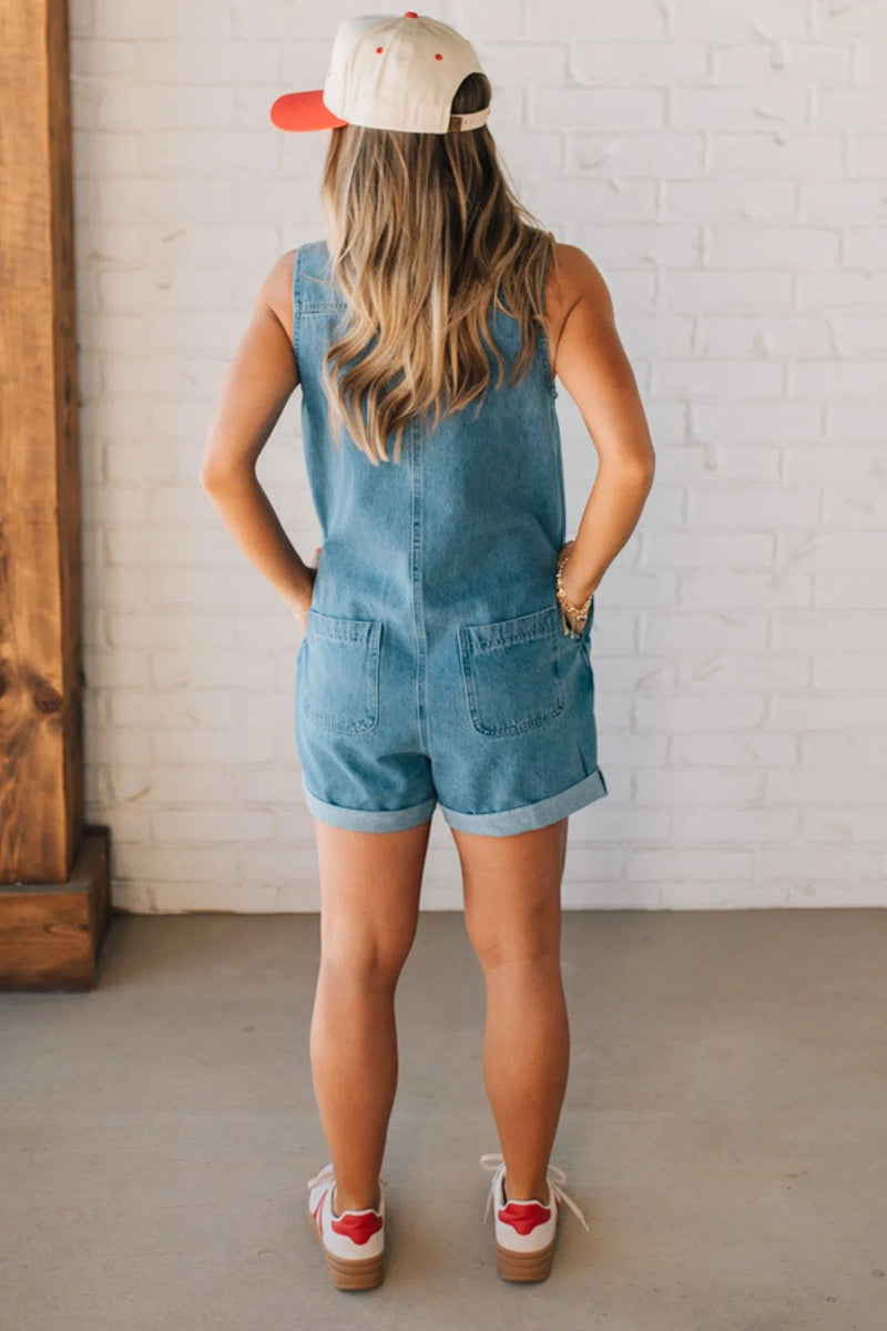 On Point Denim Romper