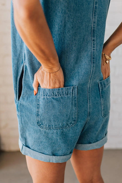 On Point Denim Romper