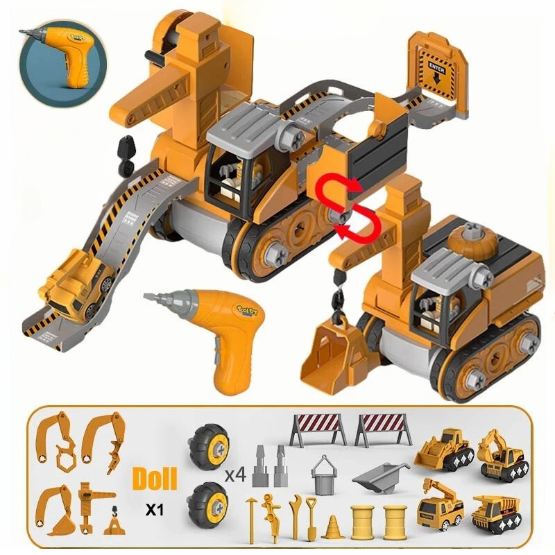 MegaDigger 4-in-1 Build & Play Excavator Set