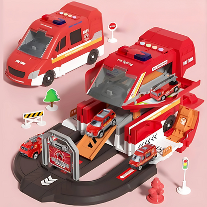 RescueBase Transformable Emergency Vehicle Playset