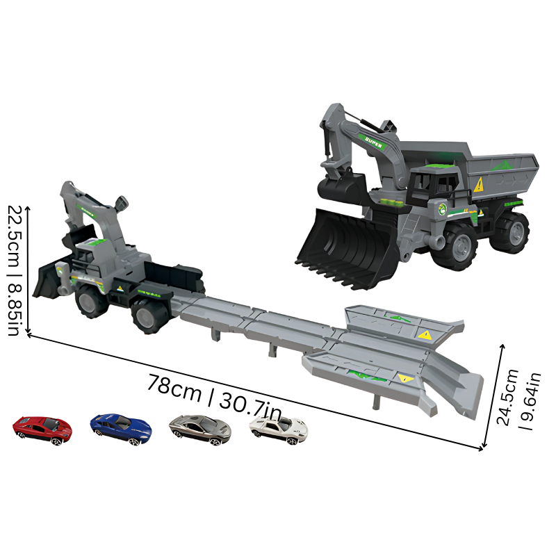 MegaLift Expandable Construction Truck with Action-Packed Launch Ramp