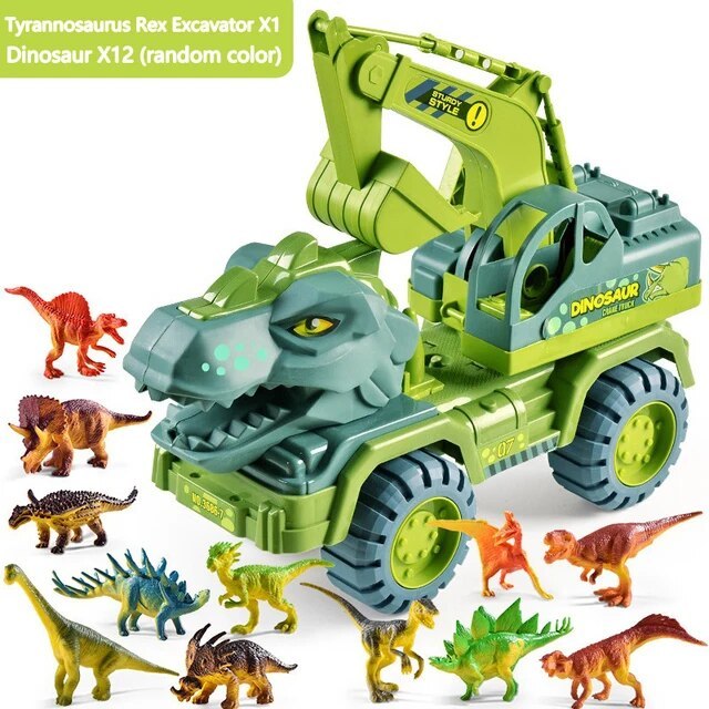 🔥Christmas super sale (Buy 1 and get a 12-piece dinosaur kit) - Dinosaur Engineering Vehicle