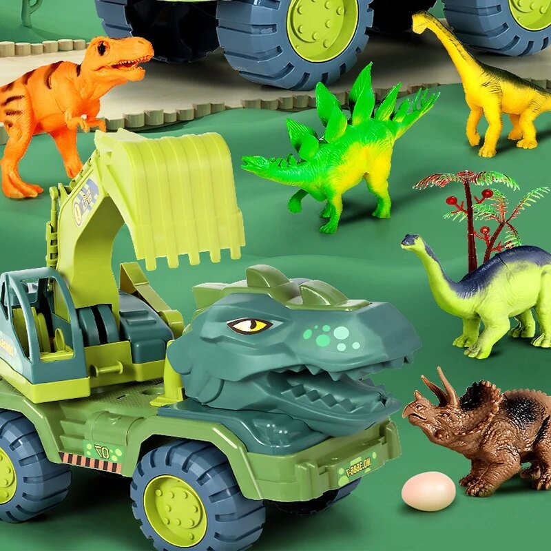 🔥Christmas super sale (Buy 1 and get a 12-piece dinosaur kit) - Dinosaur Engineering Vehicle