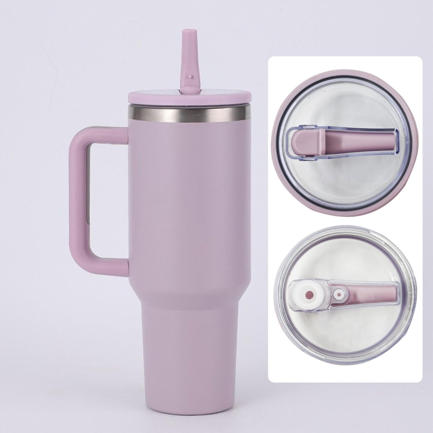 40 oz Tumbler Flip Straw Lid Replacement , Spill Proof Splash Resistant Tumbler Lids