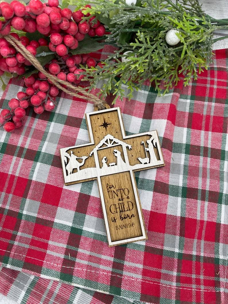 🎅2024 Christmas Gift--Cross Nativity Ornament