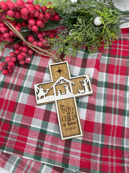 🎅2024 Christmas Gift--Cross Nativity Ornament