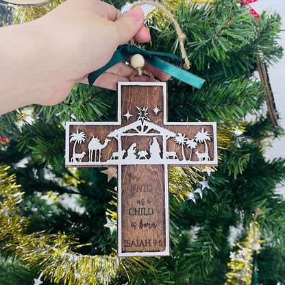 🎅2024 Christmas Gift--Cross Nativity Ornament