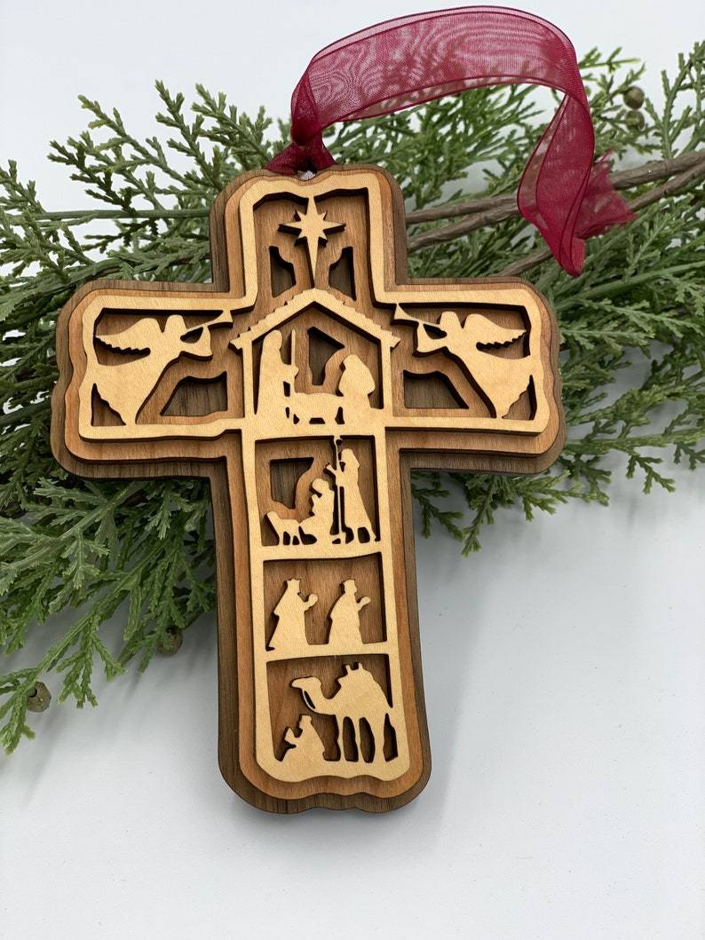 🎅2024 Christmas Gift--Cross Nativity Ornament