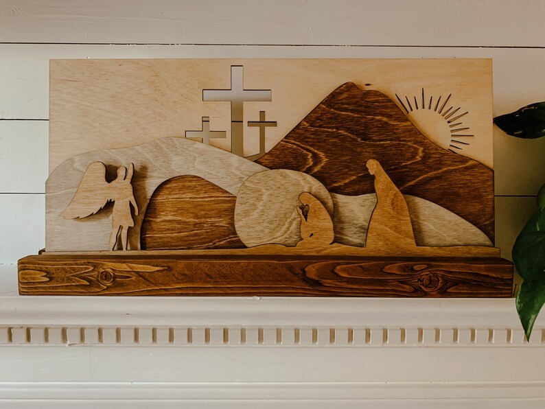 🔥🔥2025 Easter 50% Off--Wooden Layered Resurrection Scene