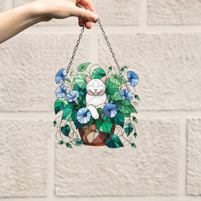 💐 Acrylic Art Flower Basket Pendant🏡