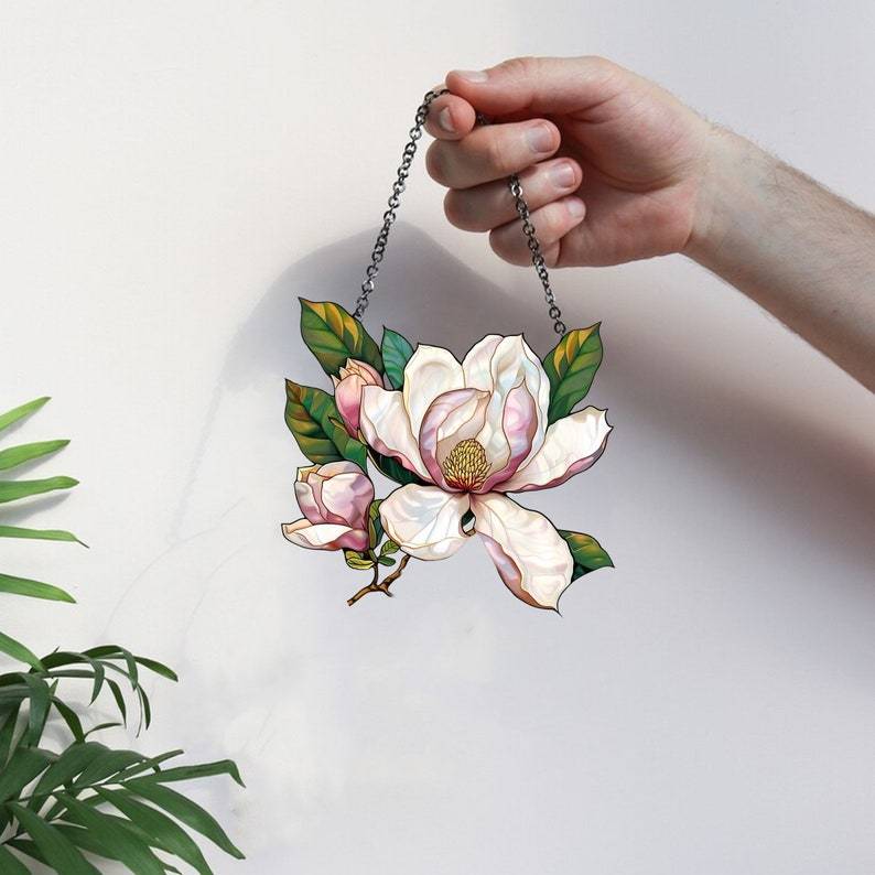 💐 Acrylic Art Flower Basket Pendant🏡