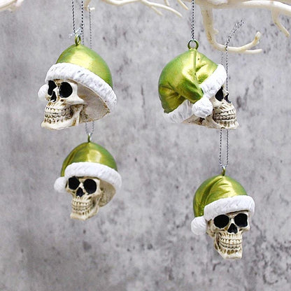 🎄The mysterious guardian of the festival——Christmas skull resin pendant☠️