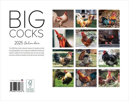 🤣Funny 2025 Big Cocks🐔 Calendar