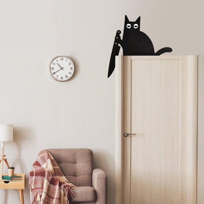 🌲2024 Christmas Hot Sale 🔥Bully Cat Door Frame Decoration