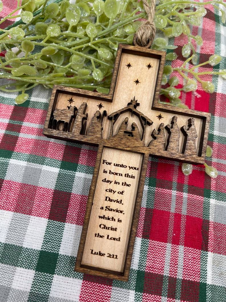 🎅2024 Christmas Gift--Cross Nativity Ornament