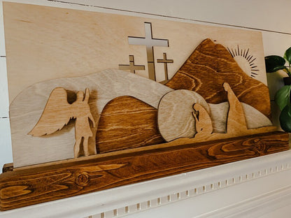 🔥🔥2025 Easter 50% Off--Wooden Layered Resurrection Scene