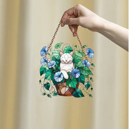 💐 Acrylic Art Flower Basket Pendant🏡