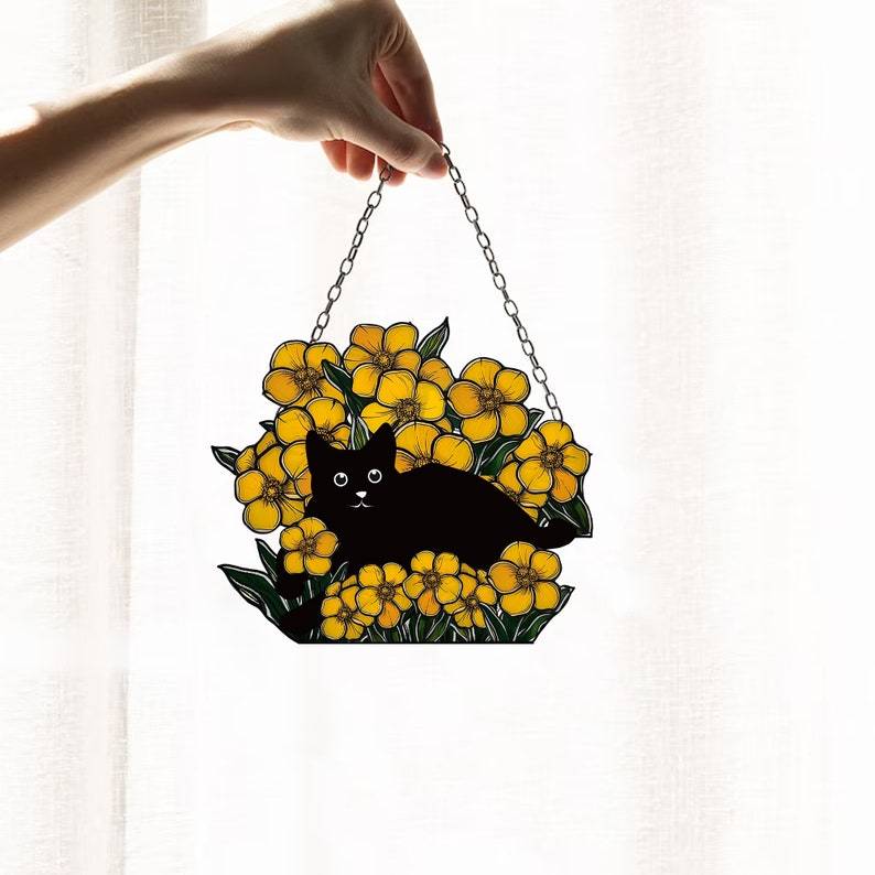 💐 Acrylic Art Flower Basket Pendant🏡