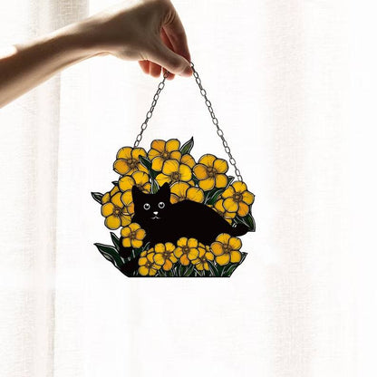 💐 Acrylic Art Flower Basket Pendant🏡