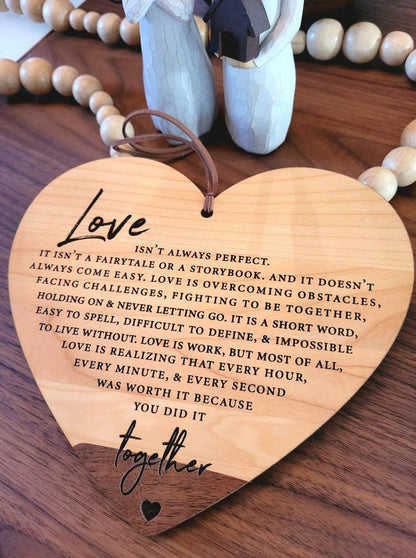 💞Declaration of love-wooden heart-shaped pendant🌹