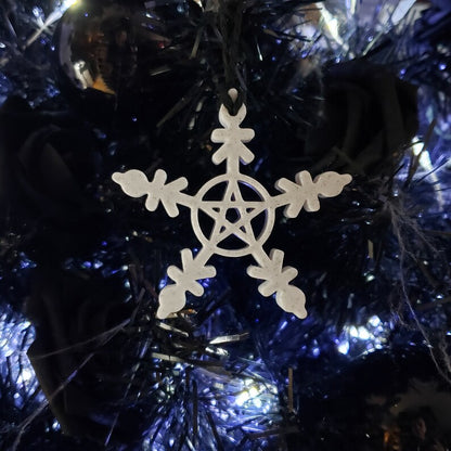 ☠Skull Snowflake Tree Ornaments Set