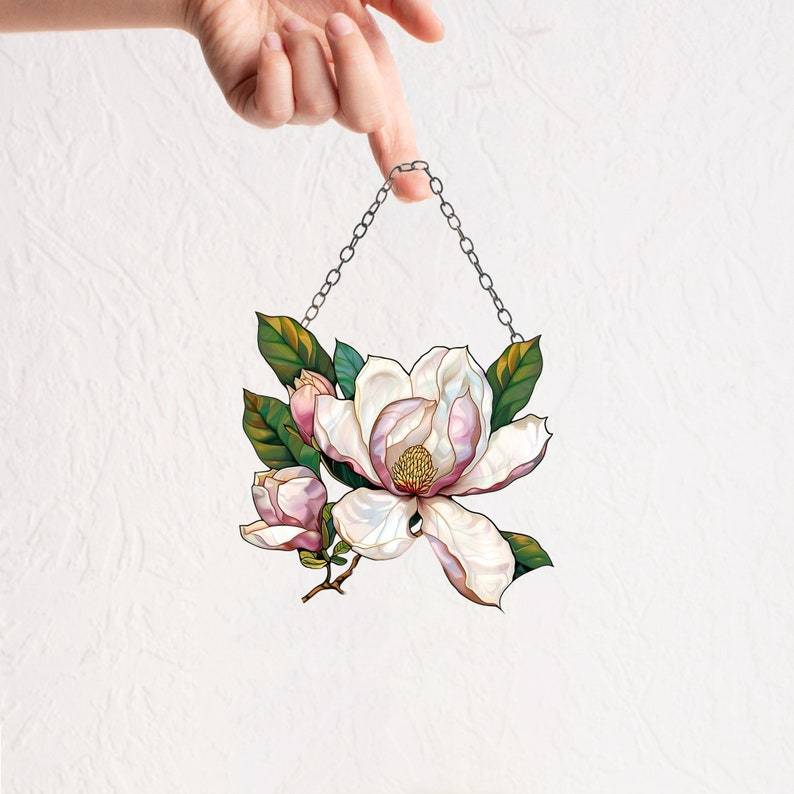 💐 Acrylic Art Flower Basket Pendant🏡