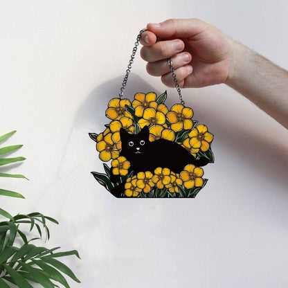 💐 Acrylic Art Flower Basket Pendant🏡