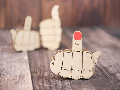 ✨Father's Day Hot Sale 50% OFF--🤣Funny Wooden Middle Finger