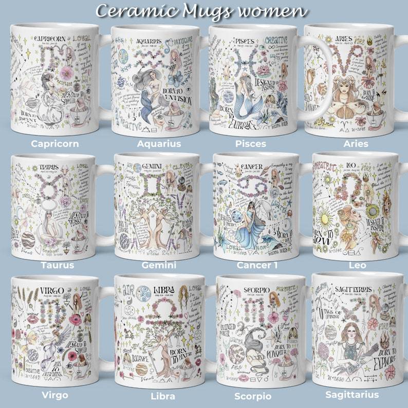 🌸12 Constellation Mugs🌸