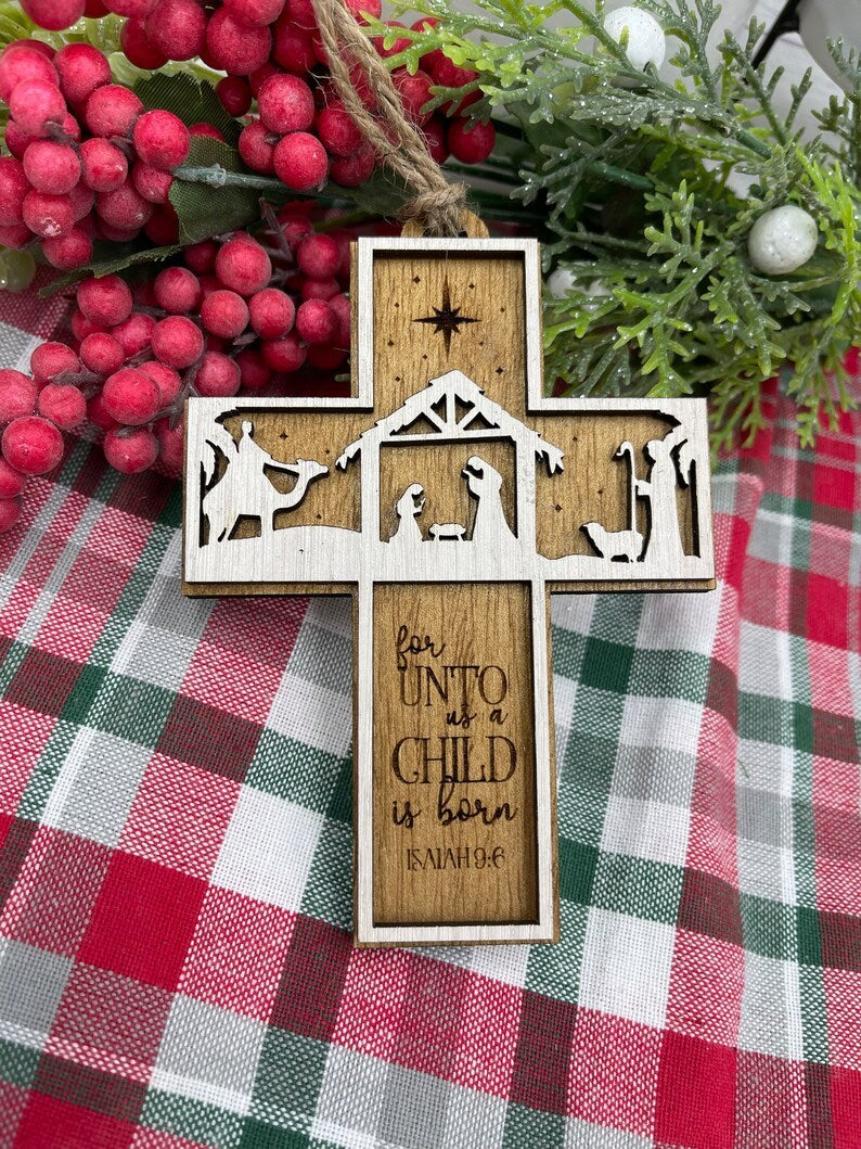 🎅2024 Christmas Gift--Cross Nativity Ornament