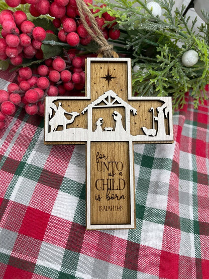 🎅2024 Christmas Gift--Cross Nativity Ornament
