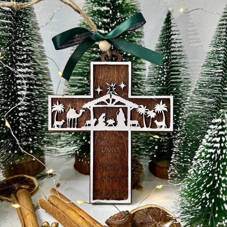 🎅2024 Christmas Gift--Cross Nativity Ornament