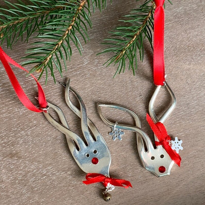 🌲2024 Christmas Gift 50% Off--Fork Reindeer Ornaments