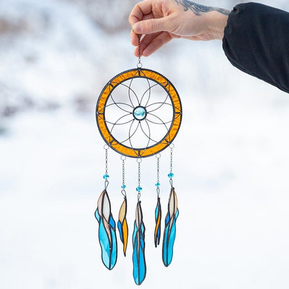 🔥🔥2025 Mother's Day Gift 50% Off--Cute Feather Dreamcatcher Suncatcher Ornament